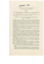 ["This text outlines the establishment of the Office of War Mobilization and Reconversion, headed by a Director appointed by the President. The office is responsible for coordinating the transition from war to peace, issuing orders and regulations to executive agencies, and recommending legislation to Congress. An advisory board is created to advise the Director on war mobilization and reconversion, and policies are put in place to ensure the efficient demobilization and reemployment of individuals after the war. The document also emphasizes the importance of integrating war production curtailments with non-war production to effectively transition to peace."]