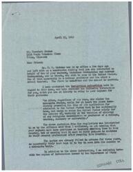 ["The document dated April 15, 1946, addressed to Mr. Theodore Drakos in Tulsa, Oklahoma, discusses the interest in bringing his nephews from Greece to the United States. The nephews, Nickolais Drakopoulos and Andreas Drakopoulos, are a college professor and school teacher respectively. The document explains the regulations for non-quota status for immigrants with specific professions such as ministers or professors. It suggests that the nephews may have a better chance of coming to the United States on a non-quota basis. Additionally, the letter includes information from the Department of State and an application for admission for the nephews."]