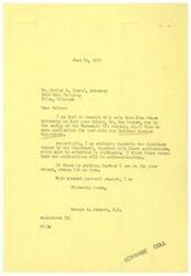 ["Mr. Schwabe received a note from Miss Grace informing him that Mr. Sam Cooper, a friend of Mr. Kimmel, is interested in applying for a job with the Internal Revenue Department. Mr. Schwabe is sending two circulars and blank applications for Mr. Cooper to fill out. He offers to help further if needed."]