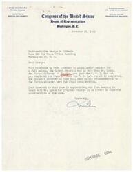 ["The document consists of a series of letters discussing the case of Lloyd Lewis, who is seeking a pardon. Representative George B. Schwabe and Honorable A. S. Mike Monroney are both involved in helping Lewis with his pardon request. The documents mention contacting the Department of Justice, the F.B.I. investigation, and the need for cooperation between the parties involved. Lewis, a former client of Schwabe, is seeking a pardon for a conviction and both Schwabe and Monroney are working towards expediting the process."]