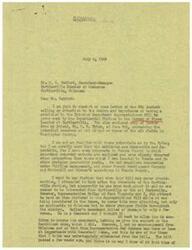["The document is from Mr. Schwabe to Mr. Bedford discussing the potential reserves of oil in Washington County and the importance of having a provision in the Interior Department Appropriations Bill to cover work by the Experimental Station in the Bureau of Mines located at Bartlesville. Schwabe mentions his attempts to include an item in the bill, but it ultimately failed. He expresses willingness to work with Mr. Johnson and others to address the issue for the benefit of the District and the State of Oklahoma. Bedford had previously written to Schwabe requesting his help in getting funding allocated for secondary recovery experiments at the Bureau of Mines Station. Schwabe acknowledges the importance of proper secondary recovery methods in Oklahoma and expresses willingness to help."]