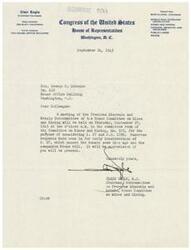 ["Clair Engle, a member of Congress from California, is the Chairman of the Precious Minerals and Metals Subcommittee of the House Committee on Mines and Mining. He has called a meeting to discuss S. 27 and H.R. 1780 on September 27, 1945, and requests the presence of Honorable  George B. Schwabe."]