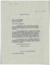 ["Mrs. Livingston wrote to Congressman Schwabe expressing her concerns about the Bureau of Mines not considering her letter. The Bureau of Mines replied to Mrs. Livingston, stating that her theories regarding diamonds and quartz were questionable and not based on established principles of mineralogy. They requested more information from her to further investigate the matter. The Bureau of Mines explained the scientific reasons why her theories were unlikely and suggested reading specific books on the topic. Congressman Schwabe's office facilitated communication between Mrs. Livingston and the Bureau of Mines."]