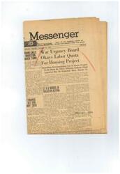 ["The document discusses various topics related to war efforts and housing projects in Claremore. It mentions the importance of buying war bonds to support fighting forces, the induction of men into the military, approval for a housing project, the death of Second Lieut. Ernest E. Woods, Jr. in action, and fundraising events for the Boy Scouts. The National Housing Administration has approved a project for the construction of 25 houses in Claremore, and labor shortages have been a challenge in moving the project forward. The community is urged to support the war effort and housing initiatives."]