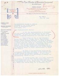 ["The Pryor Chamber of Commerce in Oklahoma is grateful for the help from Representative Schwabe in addressing housing needs in the area, particularly for veterans. The Federal Housing Authority is selling repossessed houses in Pryor and there is a waiting list for them. Plans are being made to sell the houses for veterans to use and remove to farms and small communities in Mayes County. The Chamber appreciates Schwabe's assistance and support."]
