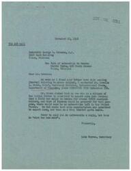 ["The document is a response to a query about selling an automobile in Mexico. It states that US citizens are not permitted to export cars to Mexico, and only manufacturers can do so on a limited quota basis. The document also mentions the high prices American cars fetch in Mexico and the potential impact on the automobile market in the US. The initial letter was from George B. Schwabe, M.C. requesting information on selling an automobile in Mexico for Harold Pesha."]