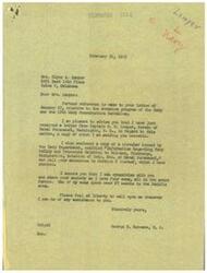 ["The document is a series of correspondence regarding the rotation program of the Navy and the 18th Navy Construction Battalion. The first letter is from Mrs. Clyde A. Lawyer to George B. Schwabe, requesting information about the rotation system for veterans in the Pacific. The second letter is a response from the Bureau of Naval Personnel to George B. Schwabe, explaining the policy of rotating enlisted personnel after 18 months of hazardous duty, but stating that circumstances such as the need for experienced personnel and transportation limitations can prevent adherence to this policy. The final letter is from Senator George B. Schwabe to the Navy Department, expressing concern about the extended overseas service of the 18th Battalion and the impact on morale and effectiveness of the men."]