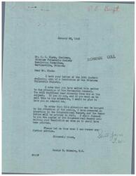 ["The Oklahoma Philatelic Society passed a resolution requesting that all future postage stamps issued by the United States bear the full name \"United States of America\" instead of just \"United States.\" The resolution was acknowledged by Congressman George B. Schwabe, who ensured that it was included in the Congressional Record. The Society expressed appreciation for his assistance and informed him that they had distributed copies of the resolution to the press and philatelic publications. They may request further assistance from his office in the future."]