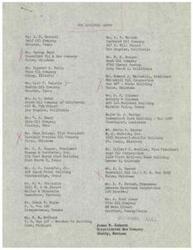 ["The document is a correspondence between George B. Schwabe, a Member of Congress, and C. E. Buchner, Executive Manager of the Independent Petroleum Association of America. Buchner provides Schwabe with a list of the Committee appointed to advise on crude price adjustment and suggests that Schwabe stay in touch with them. Schwabe expresses his willingness to serve the industry and requests to be kept informed about industry developments."]