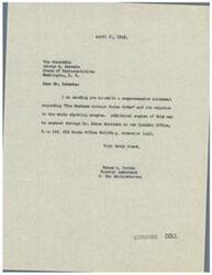 ["The document is a letter and statement regarding \"The Maximum Average Price Order\" issued by the Office of Price Administration in April 1945. The order aims to regulate clothing prices to prevent inflation and ensure affordability for low and middle-income families. The order requires manufacturers to sell items at prices that do not exceed the maximum average price set during a base period in 1943. The program involves industry consultation and aims to increase production of lower-priced essential garments while reducing higher-priced lines. The order also freezes retailers' markups to pass on price reductions to consumers."]