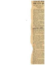 ["The document discusses a political struggle over the location of the OPA office in Tulsa, with Congressman Stigler pushing for its relocation to Muskogee or Oklahoma City. There is also mention of a golf tournament and a baseball game between the Chicago Cubs and the Brooklyn Dodgers. The document at the end expresses frustration with OPA policies and economic conditions."]