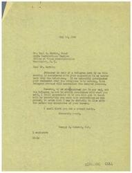 ["The document consists of a series of letters and a telegram regarding a business owner, Raymond Gabel, who is facing difficulties with quota restrictions from the Office of Price Administration. Mr. Gabel's attorney, I. D. Moseley, reaches out to Congressman George B. Schwabe for help in resolving the issue. Congressman Schwabe contacts the Chief of the Quota Restrictions Section of the OPA, who assures that Mr. Gabel's quotas allowed by the War Food Administration will remain effective through May and June. The Congressman relays this information to Mr. Moseley in a telegram, suggesting that Mr. Gabel obtain a new license from the local OPA District Office."]