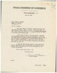 ["The document expresses gratitude to Honorable  George B. Schwabe for his assistance in arranging meetings in Washington and for the courtesies extended. The writer mentions being ill since returning from Washington and expresses appreciation for the help received from Mr. Zenas L. Potter and Mrs. Warren. The document will be discussed at the upcoming meeting of the Board of Directors."]