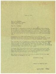 ["The document is a series of communications regarding the proposed reduction in sugar allocations to industrial users and manufacturers, specifically ice cream manufacturers. George B. Schwabe, M.C. has appealed to the War Food Administration and the Office of Price Administration on behalf of Midwest Creamery Company, expressing opposition to the quotas and emphasizing the importance of sugar for their business. Schwabe is hopeful that some relief may be granted and is keeping the company informed of any updates on the situation. The company also sent a telegram to Schwabe expressing their concerns about the proposed reduction in sugar allocations and how it would impact their business and the market for farmers. They are seeking suggestions from patrons on how to address the issue."]