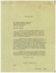 ["The document discusses the serious sugar shortage and the need for immediate action to address the issue. It emphasizes the importance of increasing sugar production for the future and suggests ways to alleviate the current shortage, such as controlling the black market and reducing sugar destined for overseas. The document also highlights the potential consequences of not addressing the sugar shortage, including the closure of bottling plants and the impact on employment for returning members of the armed forces. The writer requests assistance from Honorable  Geo. Schwabe in addressing the sugar shortage."]