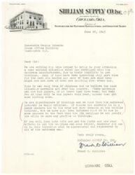 ["The Shilliam Supply Co. Inc. is writing to Honorable George Schwabe to address the serious situation facing mattress manufacturers due to a shortage of tickings. Many manufacturers have been forced to operate part-time or shut down completely, impacting their ability to pay taxes. The shortage is attributed to high demand from the military and OPA ceilings preventing mills from making profits on tickings. The company is requesting Schwabe's assistance in getting relief for the mattress industry."]