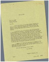 ["The document consists of a series of letters between E. S. Bond and George B. Schwabe regarding the approval of slaughtering quotas. Bond expresses gratitude for Schwabe's efforts in facilitating the approval process, and Schwabe assures Bond that the adjusted quotas have been sent out. There is also mention of potential delays and the need for Bond to surrender the required points to expedite the process. Ultimately, both parties express appreciation for each other's assistance."]
