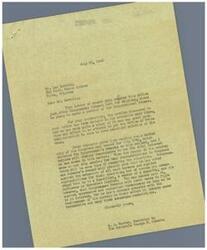 ["The document is from Lee Levering, a clothing retailer, to Congressman George B. Schwabe expressing concern over WPB orders M-388 and MAP, which limit the cost of suits. Levering believes these orders will negatively impact the clothing industry and small retailers like himself. He urges Schwabe to work towards modifying the orders to prevent the closure of businesses and maintain stability in the industry. Levering also highlights the lack of complaints about high-priced clothing and questions the reasoning behind the orders."]