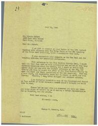 ["The document from Mr. Claude Eckert to George B. Schwabe discusses the OPA's mishandling of the Blue Packing Company deal, resulting in the plant being idle and a loss of meat supply in Tulsa. Mr. Schwabe expresses his efforts to resolve the issue and asks for Mr. Eckert's input. The attached newspaper clipping further details the situation and the confusion surrounding the relocation of the plant."]