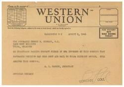 ["The document includes a telegram sent regarding the Stockyards Packing Company, a letter discussing the progress of the application, and a memo detailing a conversation with Mr. Pierce about expediting the process. Mr. Pierce promises to handle the case promptly and efficiently. The document emphasizes the importance of communication and cooperation to ensure the timely approval of the application."]