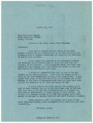 ["The document is from George B. Schwabe, a member of the House of Representatives, to Mayo Furniture Company regarding the increase in wholesale cost of Simmons mattresses by the OPA. Schwabe expresses his dissatisfaction with the OPA and their operations, stating that he will continue to fight against the bureau. He also mentions sending a copy of the Smith Committee Report to the company."]