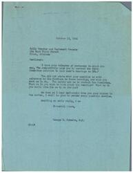 ["A letter from George B. Schwabe, M.C. to Kelly Tractor and Implement Company in response to their telegram urging him to contact the Smith Committee regarding hearings on OPA. Schwabe asks for clarification on what they want him to do and states he will provide any necessary assistance once he knows their wishes. Kelly Tractor and Implement Company is urged to provide more information on their position and what they want Schwabe to do."]