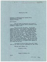 ["Employees of Bartlett-Collins Company in Sapulpa, Oklahoma wrote to Congressman George Schwabe regarding the shortage of women's hose due to OPA restrictions. They expressed frustration at not being able to find hose for work and requested his assistance in addressing the issue. Congressman Schwabe's secretary assured them that he would address the matter upon his return to Washington."]