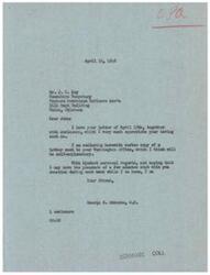 ["George B. Schwabe is responding to a letter from J.C. Day of the Western Petroleum Refiners Association, thanking him for the letter and enclosure. Schwabe also mentions sending a letter to the Washington office and expresses hope for a meeting with Day the following week."]
