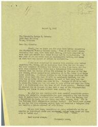 ["The first text is a letter from George B. Schwabe to a colleague discussing a case involving the Stockyards Packing Company and the loss of important documents. The second text is a letter from George B. Schwabe to Mrs. Lois Warren requesting an investigation into the Rent Control Division of the OPA's actions regarding apartments purchased by S. B. Coley."]