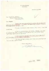 ["The writer, A.G. Blauner, thanks Honorable  George B. Schwabe for his efforts to help him against the New Deal push. Blauner expresses his cooperation and support for Schwabe and wishes him success. He also mentions wrestling with the situation until he finds a solution and hopes Schwabe's family members serving in the military will soon return home."]