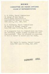 ["The memo suggests that the Commissioners on Indian Affairs should meet with officials in charge of road design and highway research to submit and approve highway projects. This will make it easier to secure funding for the projects. It also provides contact information for key officials."]