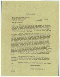 ["Mr. Milbourn wrote to Congressman Schwabe urging him to assist in allocating funds for the completion of United States Highway 60. Schwabe expressed doubts about Governor Kerr's ability to do so due to his ties with the New Deal Administration. He suggested that electing the right kind of Governor and filling local tickets with Republican candidates could help address the issue. Schwabe assured Milbourn of his willingness to help the people of his district."]