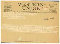 ["The document is about class of service for Western Union telegrams, including symbols for different types of messages. It also includes information about filing and receipt times, as well as a message to a member of Congress about a meeting in Washington. The document also mentions the company's appreciation for feedback from customers."]
