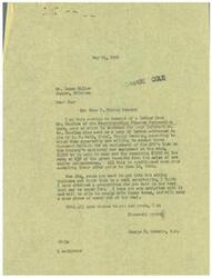 ["The document is a series of letters regarding the Mary C. Mining Company and a proposal to assign the RFC's lien on the company's machinery and equipment to Mr. James Miller. The offer is for $3,000 to be paid in cash and a percentage of gross receipts from sales of ore and/or concentrates. The terms of the offer are contingent upon acceptance before June 15, 1945. The documents discuss the history of the mining company, court actions, and efforts to protect the equipment from theft. Ultimately, the revised terms are considered satisfactory by the Reconstruction Finance Corporation."]