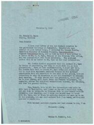 ["The document is from George B. Schwabe, a member of Congress, to Ronald S. Mason regarding galvanized buildings at McAlester, Oklahoma. Schwabe contacted the Executive Director of Surplus Property and instructed him to have the equipment declared surplus and advertised for sale. He advised Mason to keep in touch with the Manager of the Oklahoma City office and offered further assistance if needed. Schwabe also wrote to the Manager, requesting information on the status of the buildings and asking to be kept informed. Mason also wrote directly to Schwabe, expressing interest in purchasing two of the buildings for use on farms or ranches."]