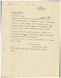 ["The document is a protest against the approval of Aubrey Williams as the head of SCHWABE COLL for rural electrification. The writer claims that Williams admitted to fundraising for a Communist College in Arkansas that was shut down by the legislature. The writer requests that the protest be brought to the committee's attention and asks for support in preventing Williams' elevation to the position. An affidavit of the facts can be provided if needed."]