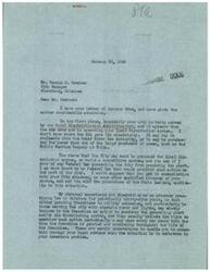 ["The document discusses the possibility of the city of Cleveland, Oklahoma purchasing the local distribution system currently operated by the Rural Electrification Administration (REA). The author suggests consulting with a legal advisor to determine the provisions of state law regarding this situation. Additionally, the letter mentions a conversation with an associate solicitor at the Department of Agriculture who stated that there are usually three alternatives in such circumstances, including continuing service with the cooperative, selling the distribution system to the town, or potentially condemning and taking over the distribution station of the cooperative. The document also requests information from Congressman George B. Schwabe regarding any federal laws or riders related to the creation of the REA."]