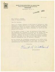 ["The document is a response to a request for electric service for a farm in Oklahoma. It mentions that the farm is in the process of receiving service from the East Central Oklahoma Electric Cooperative, Inc. Further information will be provided once the cooperative informs the United States Department of Agriculture Rural Electrification Administration of their plans."]