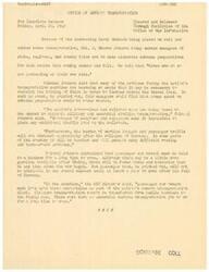 ["The Office of Defense Transportation is warning fair managers not to make elaborate advance preparations for upcoming events due to increasing demands on transportation services. The nation's railroads are already taxed to the utmost and restrictions on fairs may be necessary to reduce travel load. Passenger car travel must also be minimized due to shortages of manpower, equipment, tires, and batteries. Owners are urged to see their cars as part of the nation's transportation system and not for pleasure transportation."]