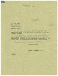 ["The document is a response to Mr. Odie Baker's request to oppose H.R. 2232, which is seen as detrimental to small businesses. The author, George B. Schwabe, expresses his agreement that the bill would harm both small and large businesses and reassures Mr. Baker that he will not support the measure. Schwabe thanks Baker for his interest and encourages him to continue advocating against the bill."]