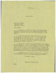 ["The first letter is from George B. Schwabe, a member of Congress, to A. Do Cochran, an attorney, regarding their disapproval of the Fair Employment Practice Act (H.R. 2232) and their decision not to support it. Schwabe mentions that they will discuss the matter with other individuals and suggests that Cochran ask Democratic friends to write to other members of Congress. The second letter is from A.S. Cochran to George Schwabe, expressing their belief that the bill should be killed and asking Schwabe to watch it closely and discuss it with other individuals."]