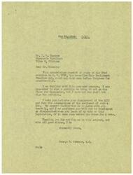 ["Mr. Shannon wrote to Congressman Schwabe expressing his disapproval of the Fair Employment Practice Act and his fear of the consequences of such a law. Congressman Schwabe responded, indicating that he agrees with Mr. Shannon and will not be signing a petition to bring the bill for discussion. He also mentioned that he will likely vote against the legislation if it comes before the House."]
