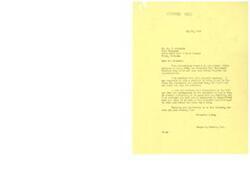 ["The document acknowledges receipt of a letter regarding the Fair Employment Practice Act, expressing disapproval of the bill and stating that the recipient will not sign a petition in support of it. The sender also shares their own disapproval of the bill and hopes it does not become a law."]