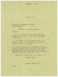 ["George B. Schwabe, a member of Congress, received a letter from Southern Mill & Manufacturing Company expressing their disapproval of House Resolution No. 2232, the Fair Employment Practice Act. Schwabe acknowledges the letter and states that he is also inclined to oppose the bill, reassuring the company that they will not be disappointed with his vote on the legislation."]
