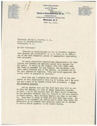 ["The document is a letter from John E. Rankin to George B. Schwabe discussing the F. E. P. C. Bill, which Rankin believes is dangerous and communistic. He argues that the bill would lead to totalitarianism, harm small businesses, and create race tension. Rankin urges Schwabe to oppose the bill and provides a list of personnel involved in the organization behind it. He emphasizes the importance of protecting the country from the negative consequences of the bill."]