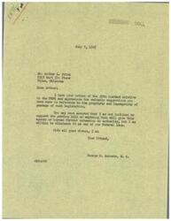 ["Arthur Price wrote a letter to Congressman George Schwabe expressing concern about the proposed Fair Employment Practices Legislation. Price believed the bill would give too much power to unions and appointed bureaucrats, potentially harming employers. He urged Congressman Schwabe to oppose the bill. Congressman Schwabe responded, stating he appreciated Price's suggestions and reassured him that he was not inclined to support the pending bill."]