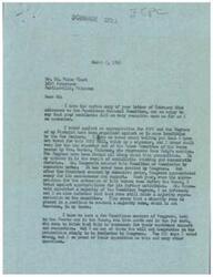 ["The document is from George B. Schwabe, a politician, to Ed. Waite Clark discussing his opposition to the Fair Employment Practices Commission (FEPC) bill. Schwabe believes the bill is based on socialist and communist ideals and criticizes the Republican Party leadership for supporting it. He expresses concern about the potential impact of the bill on race relations and questions the fairness and impartiality of the proposed commission. Schwabe states that he will not compromise his principles for political gain and believes the Republican Party should focus on traditional American ideals."]