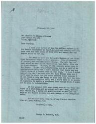 ["The document dated February 13, 1946 from George B. Schwabe, M.C. to Mr. Charles N. Simon, Attorney in Tulsa, Oklahoma discusses the Senate filibuster on the F.E.P.C. bill. Schwabe mentions that the bill has not been acted on in the House and provides information on how the Oklahoma Delegation voted on the measure. Schwabe offers to send a copy of the Congressional Record showing the votes if the bill comes to the House for a vote. Schwabe ends the letter by offering further assistance and good wishes."]