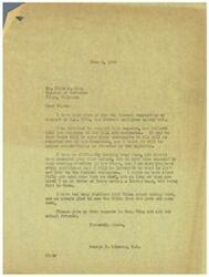 ["George B. Schwabe, a member of the House of Representatives, received a wire from Clyde A. King requesting his support for H.R. 3035, the federal employees salary act. Schwabe responded that he is inclined to support the measure and believes it will be passed with minor amendments. He also mentioned that he believes federal employees should receive a living wage, even if there are more employees than needed. Schwabe also expressed his appreciation for visitors from Tulsa and asked for his regards to be passed on to Mrs. King and mutual friends."]