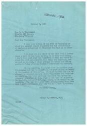 ["The document is a correspondence between Mr. Steinmesch and Mr. Schwabe regarding the continuation of depletion allowances on fluorspar. Mr. Steinmesch presents arguments for maintaining the allowance, pointing out the significance of fluorspar mining during the war and the similarities between fluorspar and other minerals that already receive depletion allowances. Mr. Schwabe acknowledges the importance of the issue and indicates that he has introduced a bill in the House to address it. He encourages Mr. Steinmesch to contact other Congressmen and Senators to support the bill and expresses gratitude for his assistance."]